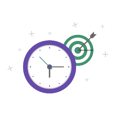 icon illustrating that work is delivered on time