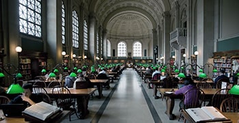 A university reading room