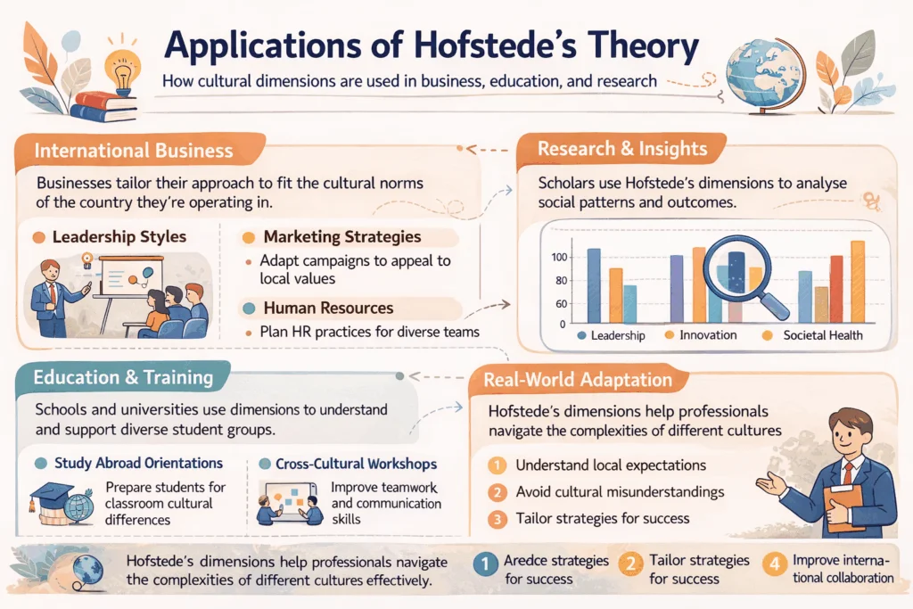 Applications of Hofstede's theory diagram