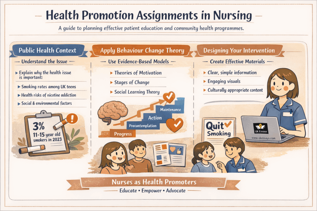 Health promotion assignments in nursing infographic 