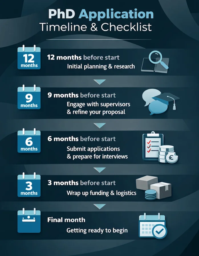 phd timeline checklist